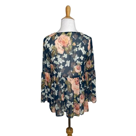 Show Me Your Mumu Poet Tie Top in Fall In Love Floral Print Blouse Size S Small - Picture 3 of 8